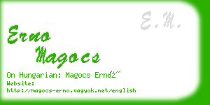 erno magocs business card